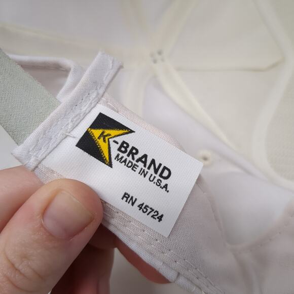 Midland-Grau Heavy Duty Systems Slideback Rope Hat White One Size Vintage USA - Picture 9 of 9